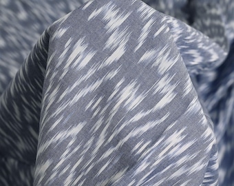 Indian Grey Home Decor Ikat Cotton Fabric Yardage Handloom Fabric sold by yard Summer Dresses Material Yarn Dyed Remnant Table Runners