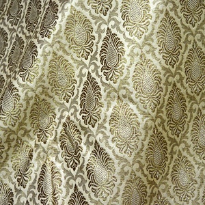 Indian Beige Brocade Wedding Dress Banarasi Brocade by the Yard fabric Costume Bridal Dresses Material home furnishing cushion cover brocade
