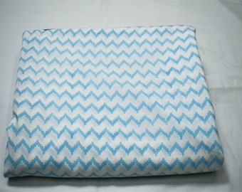 Chevron Indian Block Printed Cotton fabric by the Yard Quilting Costume Summer Dresses Women Kids Sewing Crafting Clothing Apparel Material