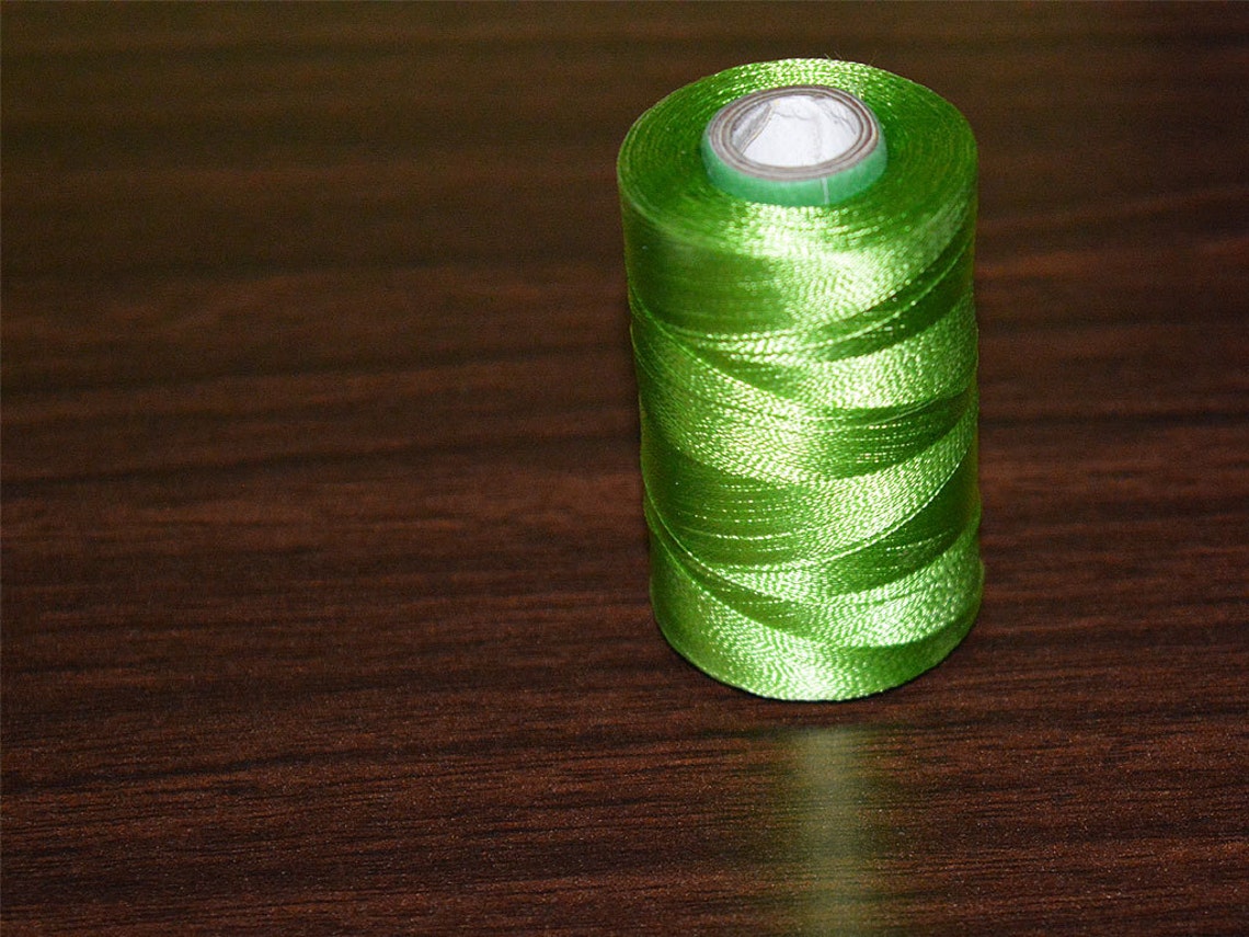 Spring Green Thread Spool Art Silk Thread Hand and Machine Etsy India