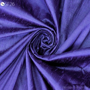Lavender Black Indian Plain Pure Dupioni Silk Raw Silk Fabric by the Yard Crafting Sewing Wedding Dresses Skirts Silk Pillow Cover Curtains