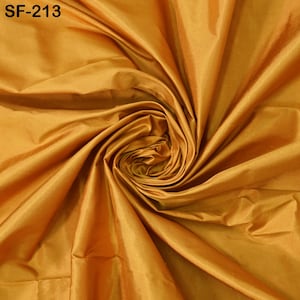 Tissu de soie pur uni jaune indien doux par yard robe de mariée robe de Costume de demoiselles d&#39;honneur