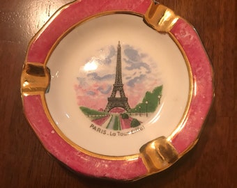 Eiffel Tower Paris France Vintage Illustration Handcrafted Hand Poured Resin Silver-Plate Square Cufflinks Cuff Links