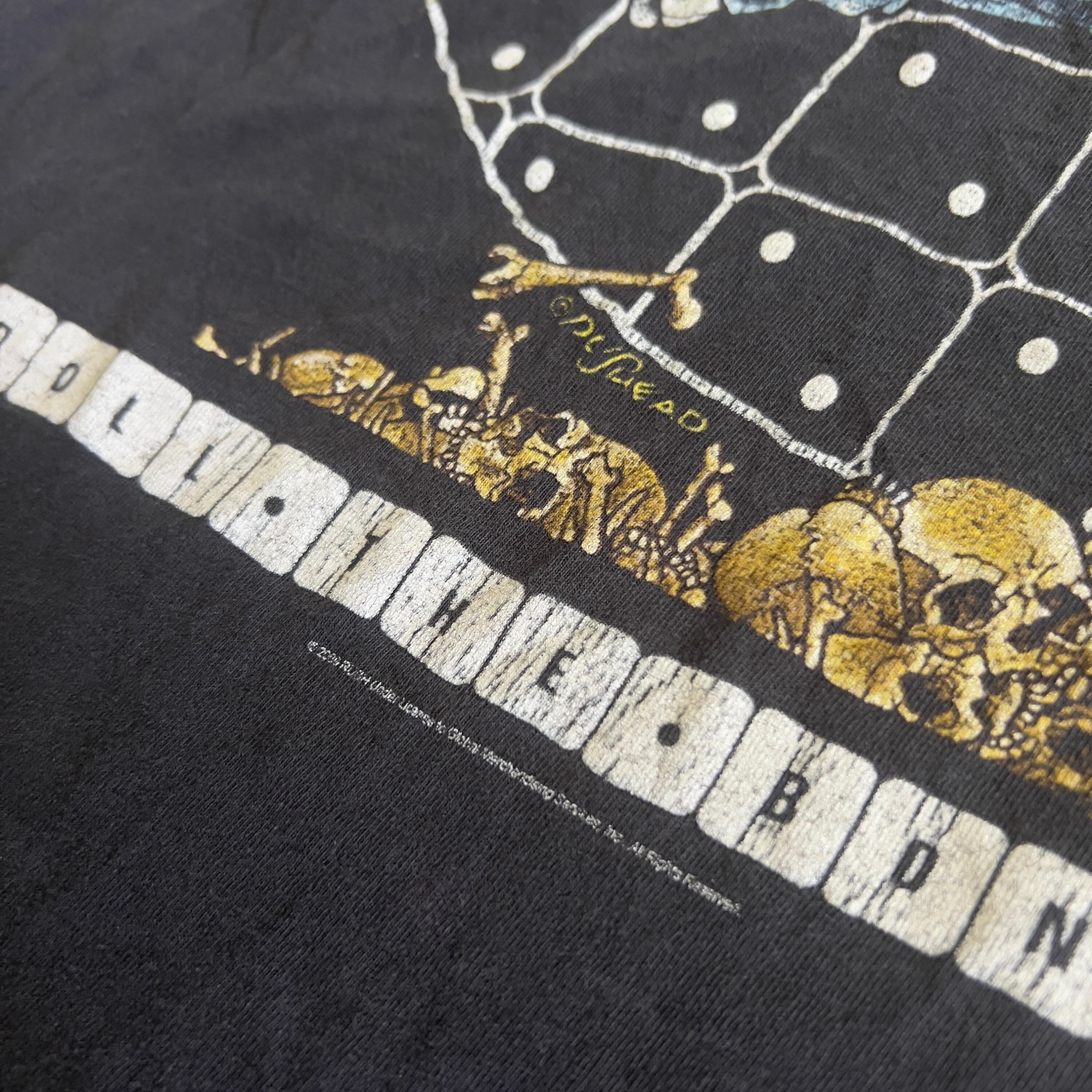 2009 Rush “roll the Bones” US Tour Pushead Design Retro Vintage 