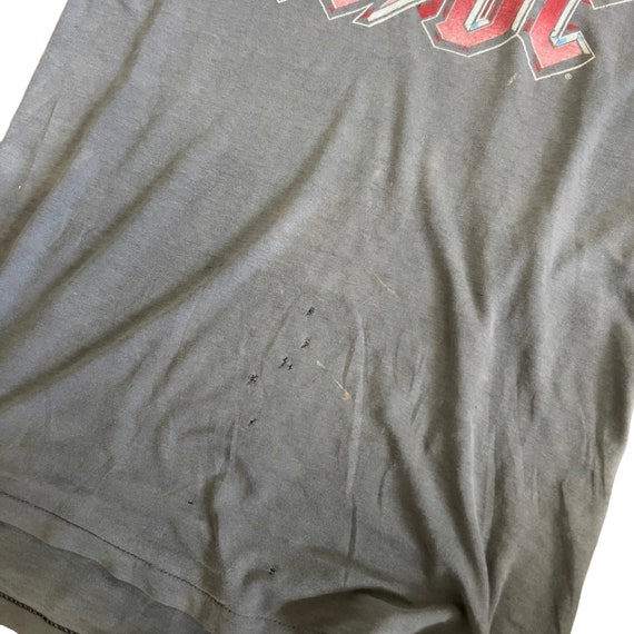 RARE 1970s AC/DC Thrashed Paper Thin Tee sz Large… - image 6