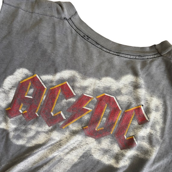 RARE 1970s AC/DC Thrashed Paper Thin Tee sz Large… - image 9