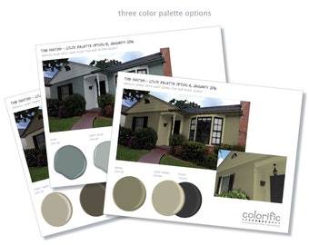 3 custom paint palettes for your home's exterior