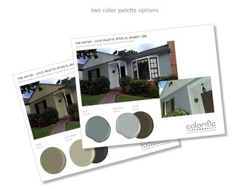 2 custom paint palettes for your home's exterior