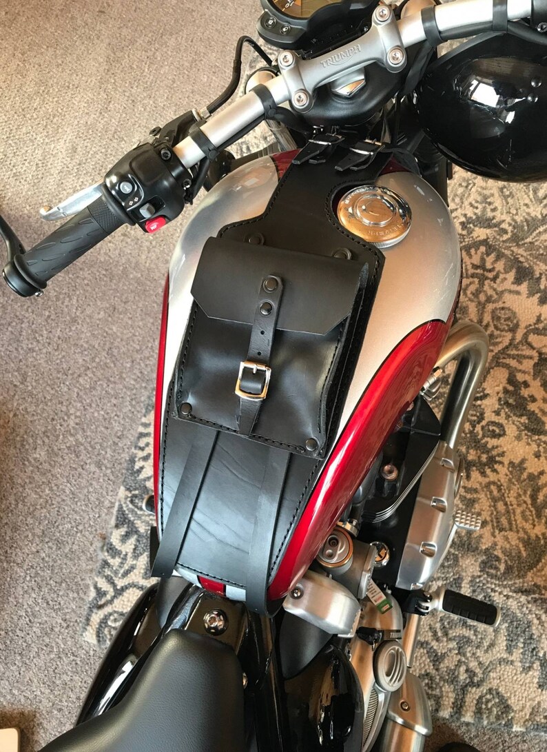 Triumph Bonneville Scrambler Leather Tank Belt Cafe Racer And Etsy