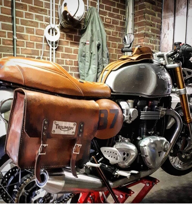 cafe racer leather bag