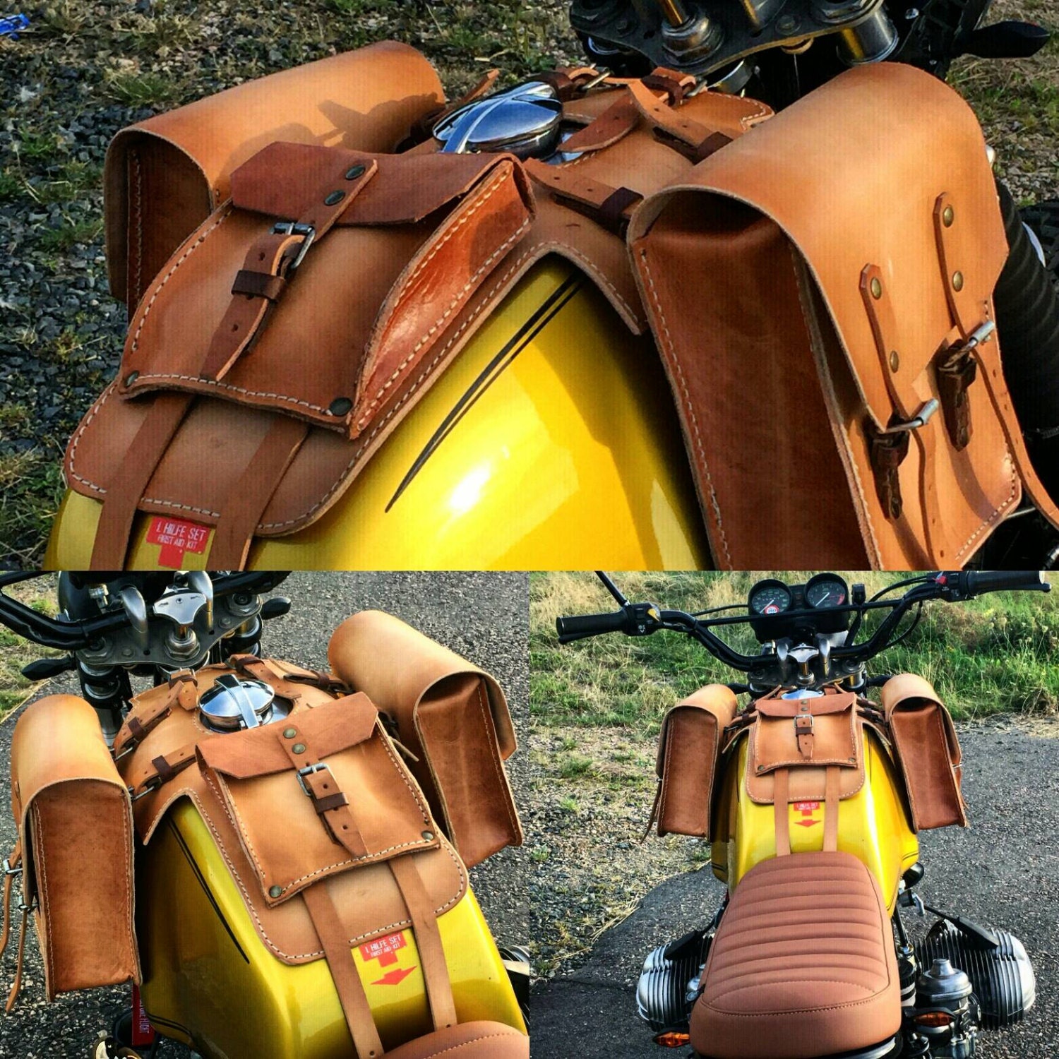 Bmw R45 R65 R80 R100 Leather Tank Bags With Documents Holder Etsy