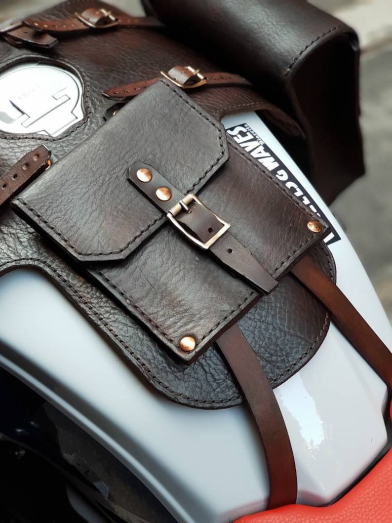 BMW r Nine T family leather tank bags with documents holder Etsy