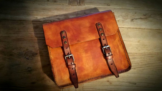 cafe racer leather side bag