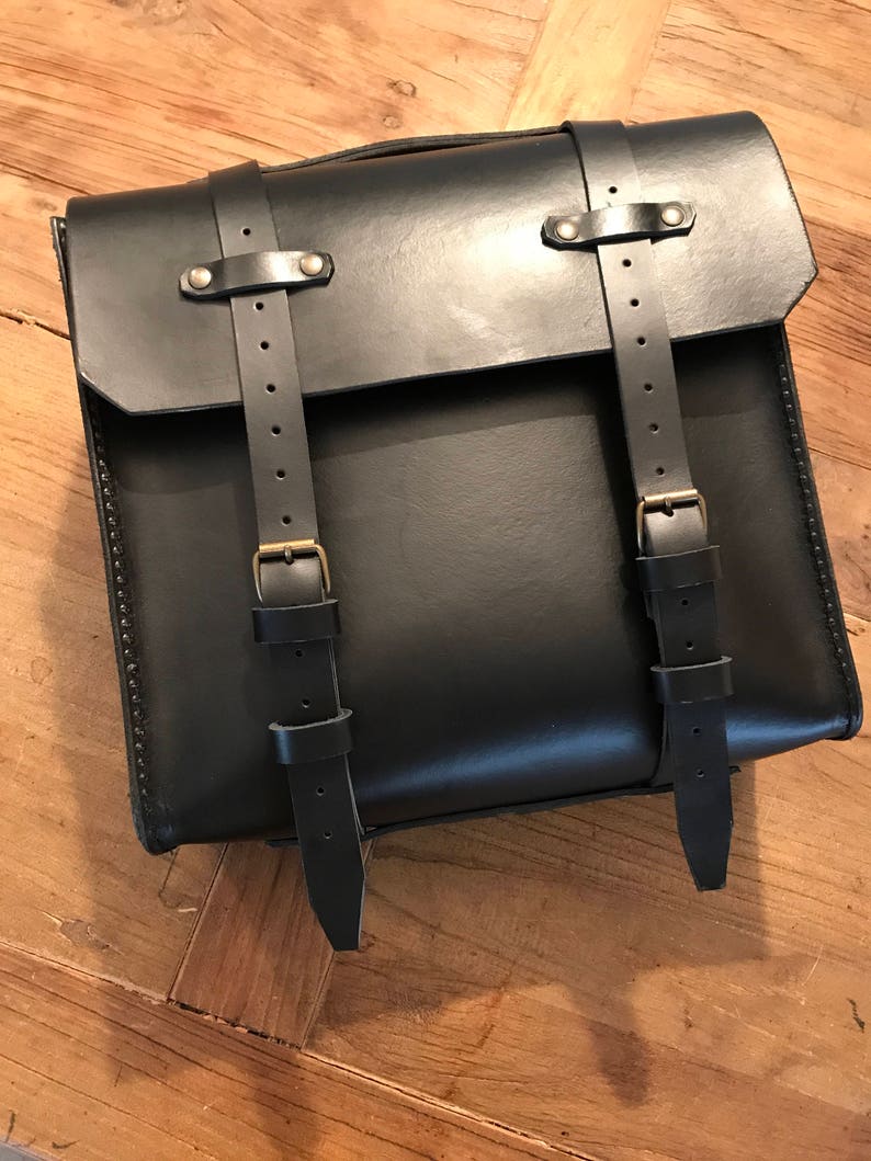cafe racer leather side bag