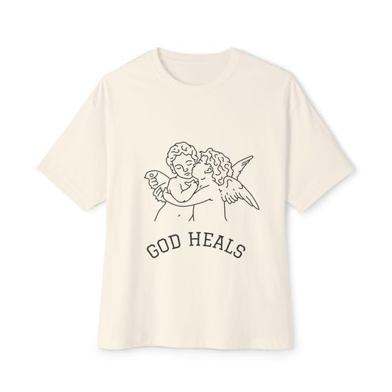 Faith Apparel Oversized Tee, Unisex Cotton Graphic T-Shirt, Religious Gift Shirt, Box Tee, Minimalist Top, Christian Clothing