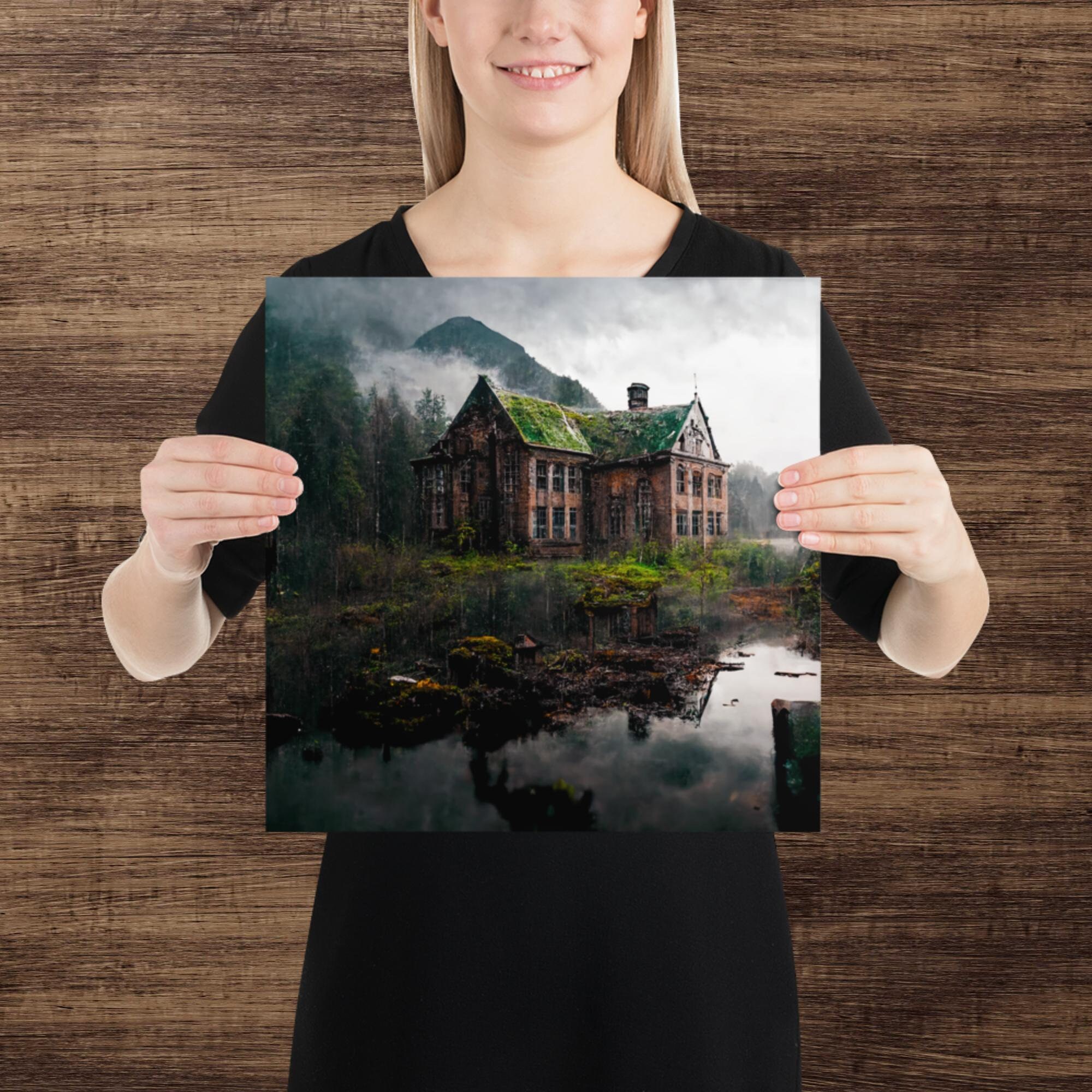 Old School Poster Abandoned Overgrown School Beautiful Decay - Etsy