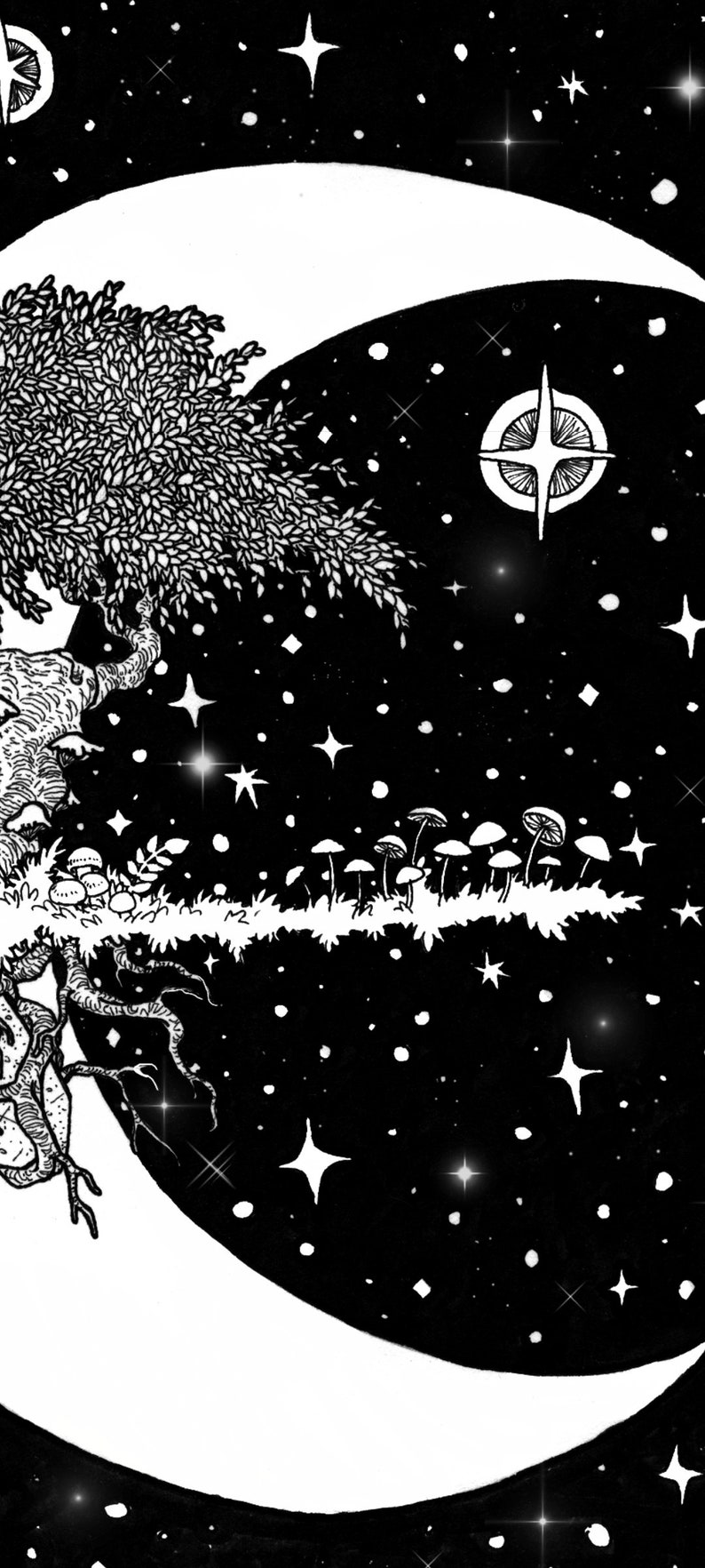 Sweet Dreams Pen Ink SIGNED Illustration Print, Unframed. Sky Island ...