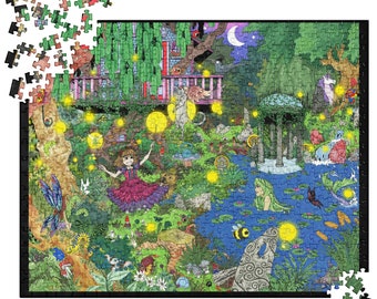 Princess Playing in Enchanted Forest Jigsaw puzzle