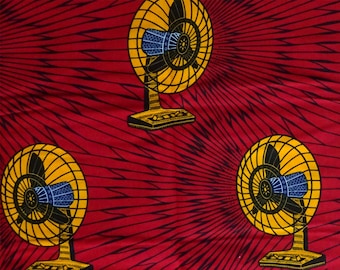 african print fan