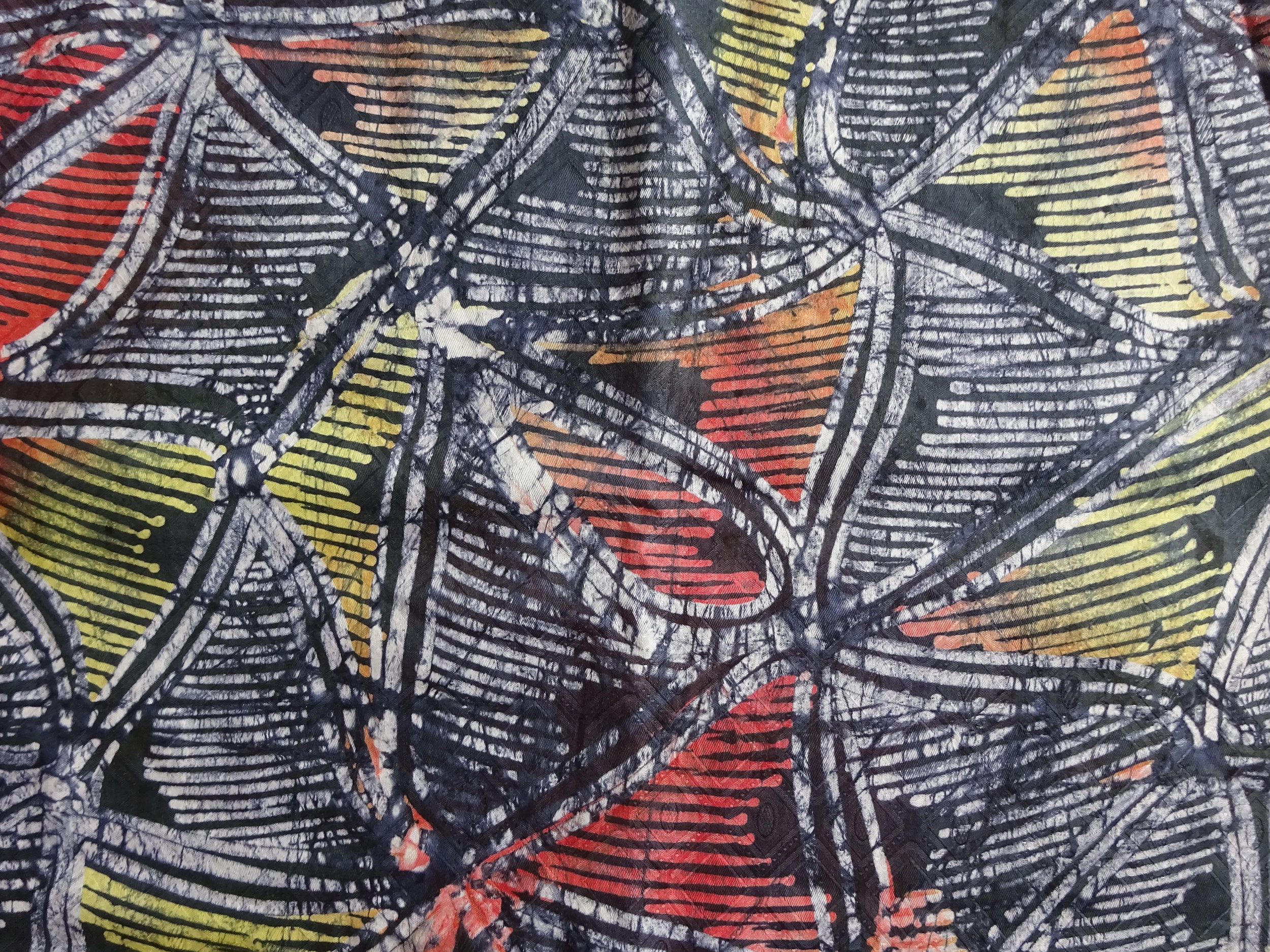 Authentic African Hand drawn fabric African Nigerian batik by | Etsy