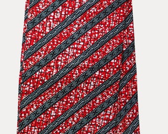 African print Fabric by the yard, Wax print Ankara print fabric printed cotton material red black classic print