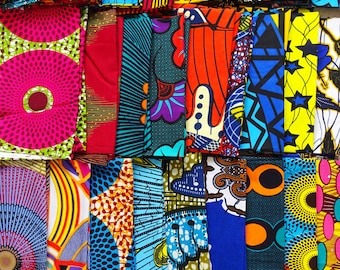 African fabrics craft set, African wax print fabric bundle, Random Fat Eighth fat quarter fabric set, quilt fabric