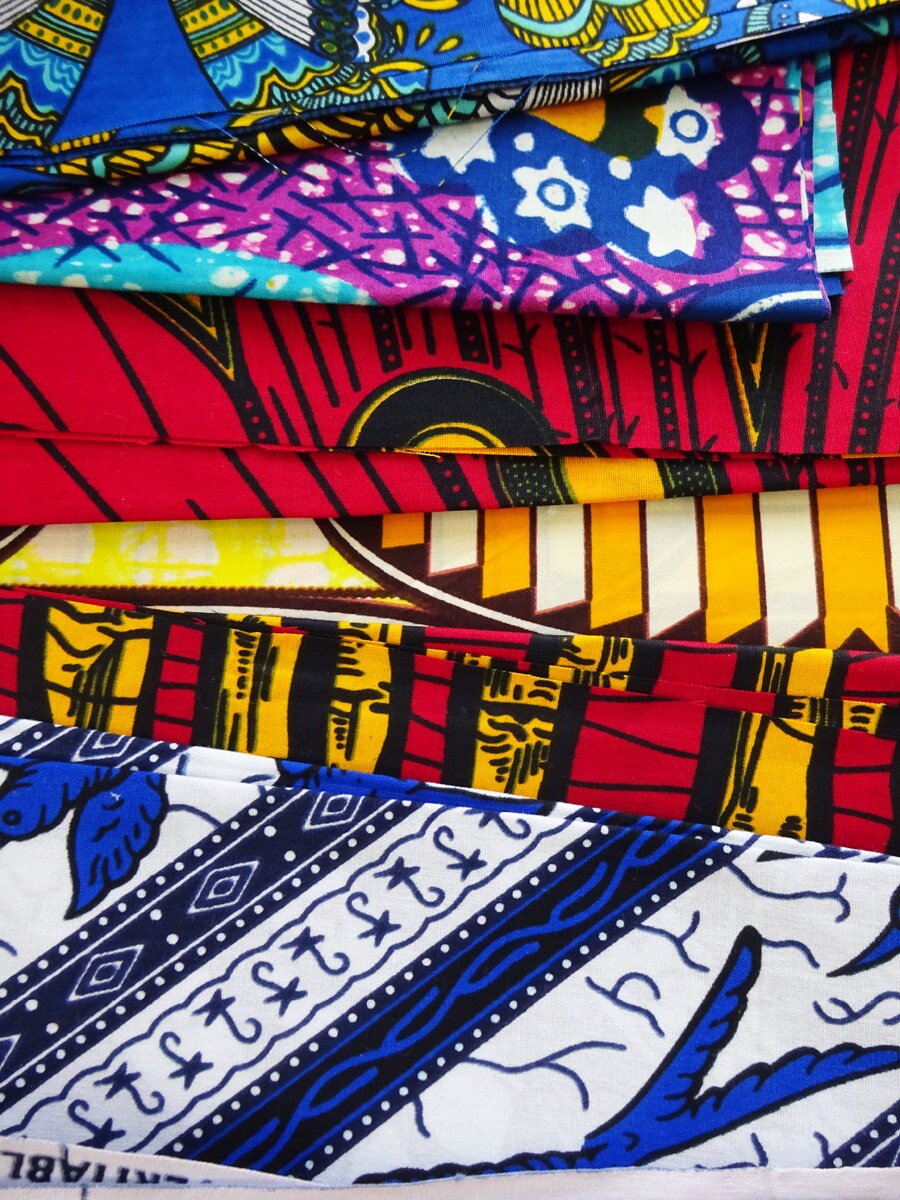 Conjunto de artesanía de telas africanas, paquete de telas con estampado de  cera africana, conjunto de telas Random Fat Eighth Fat Quarter, tela de  edredón -  México