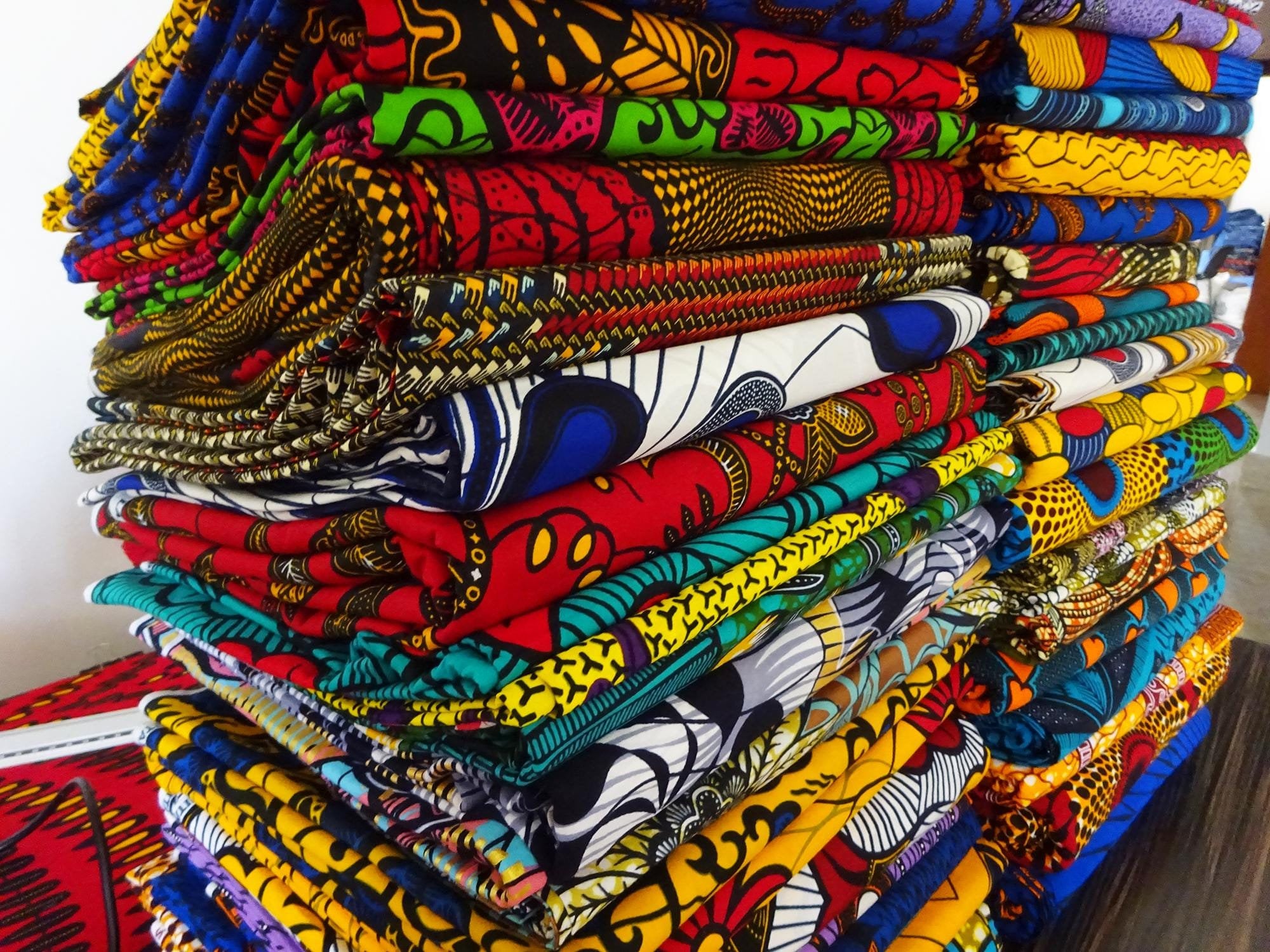 African Fabric by the Yard Ankara Wax Print Poplin Material 100