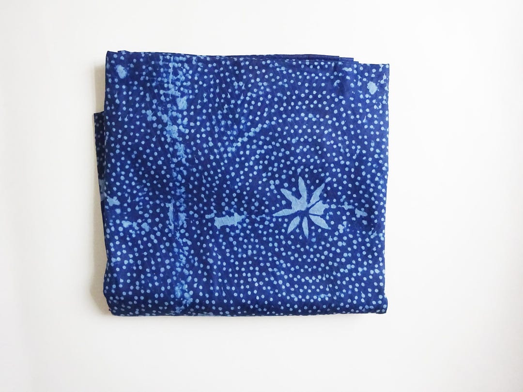 Batik Fabric, Cassava Resist Dyeing Adire Fabric From Nigeria, Indigo ...