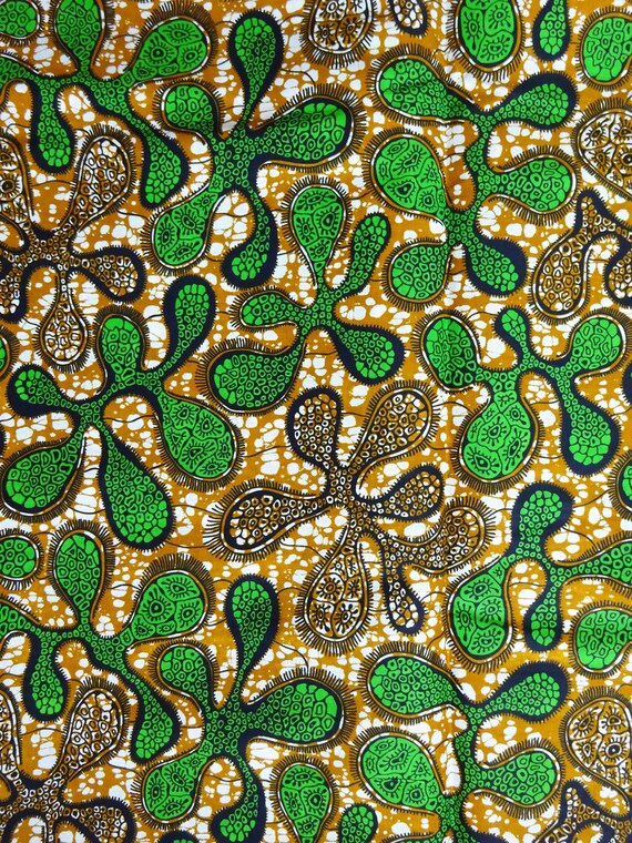 Green african fabric sale