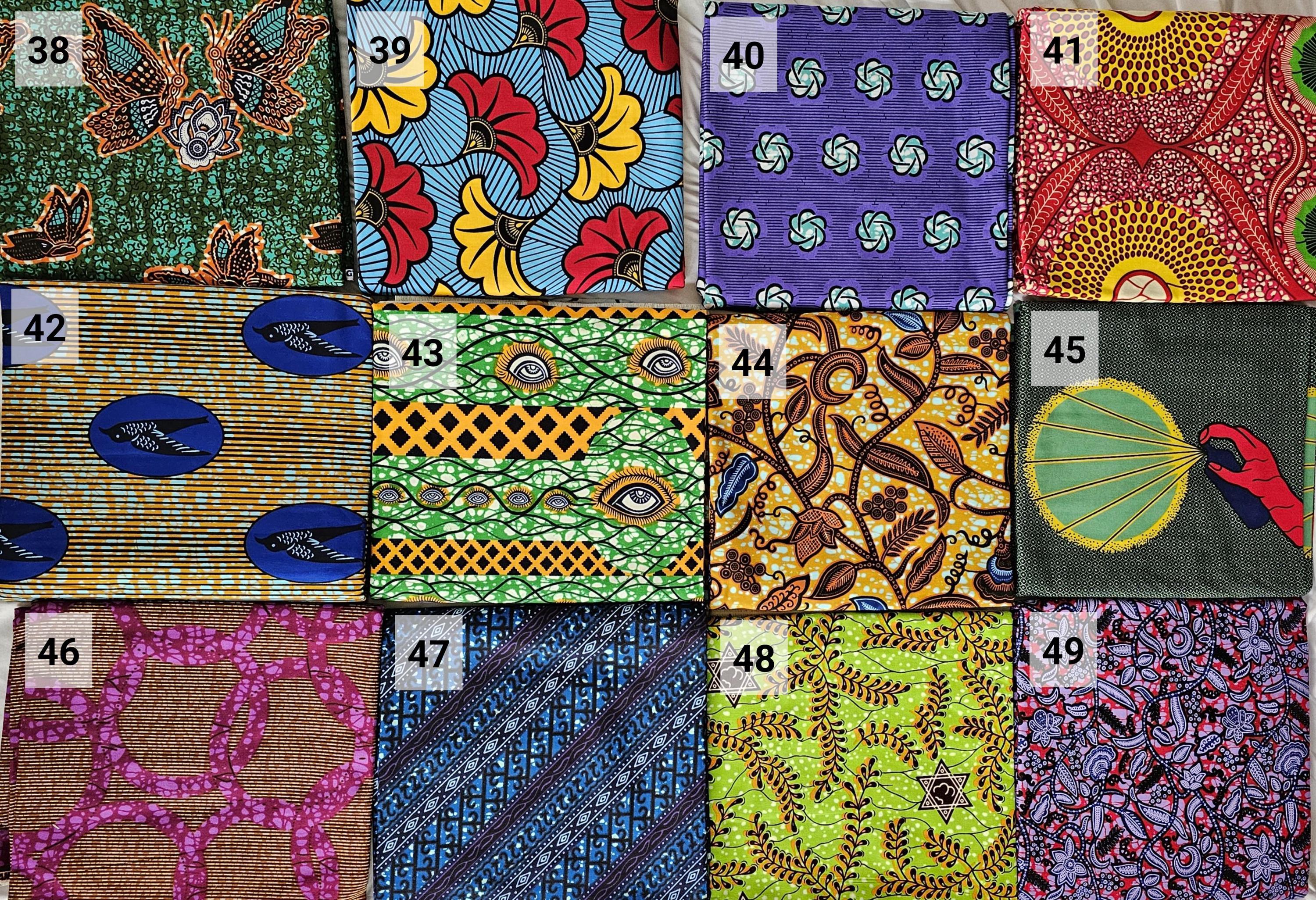 100% authentic African print material. Made in Ghana ?? African Green Yellow Kente print fabric KENTE Ghana wax  main image 3