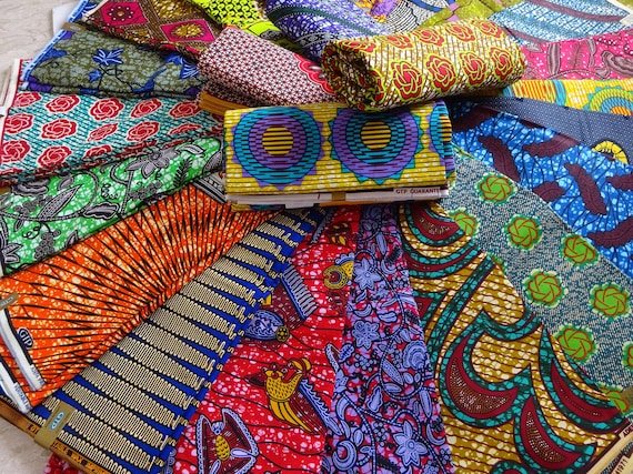 Authentic African Wax Print Fabric Sold by the Yard Made in Ghana