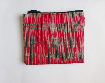 Tie dye cotton hand dyed fabric, shibori red green marble fabric African batik tie and dye made in Africa fabric per yard Christmas batik