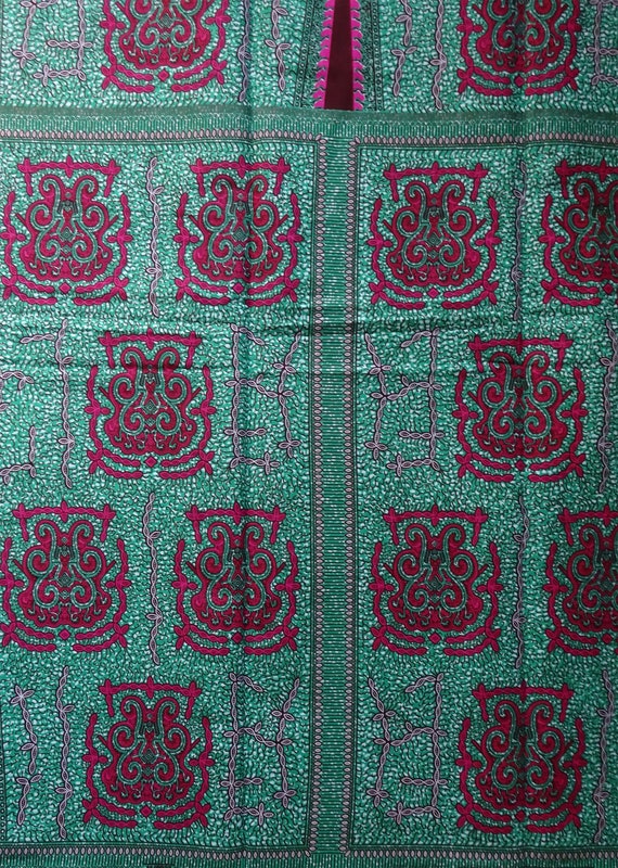Pink Green bright African fabric African Textile by the Yard Etsy