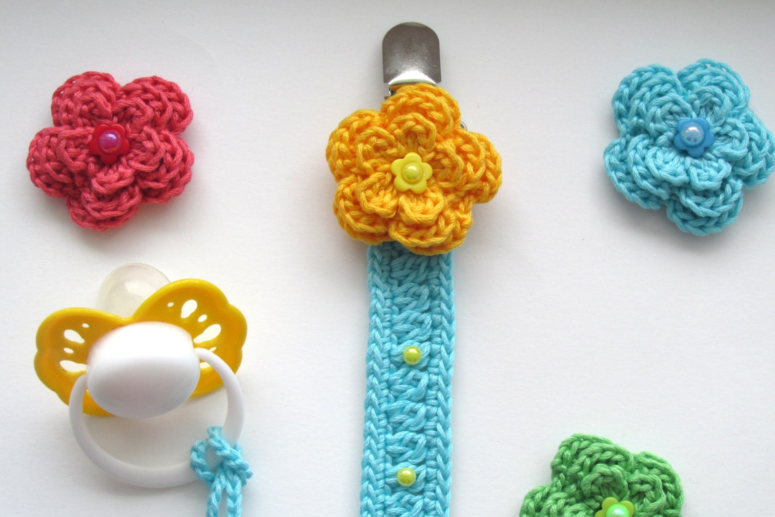 Crochet Pacifier Holder PATTERN Baby Pacifier Clip Etsy
