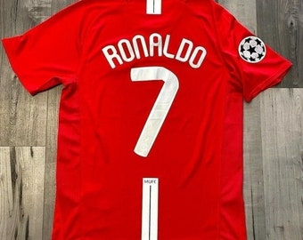 Camiseta de fútbol retro vintage del Manchester United local - 2007 2008 - #7 Ronaldo