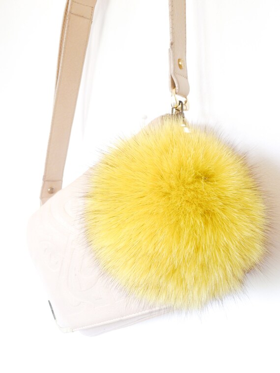 yellow fluffy bag
