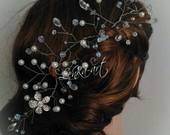 Wedding hair vine rhinestone bridal flexible vine comb bridal hair accessories  wedding