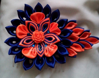 comb Kanzashi  combination of petals