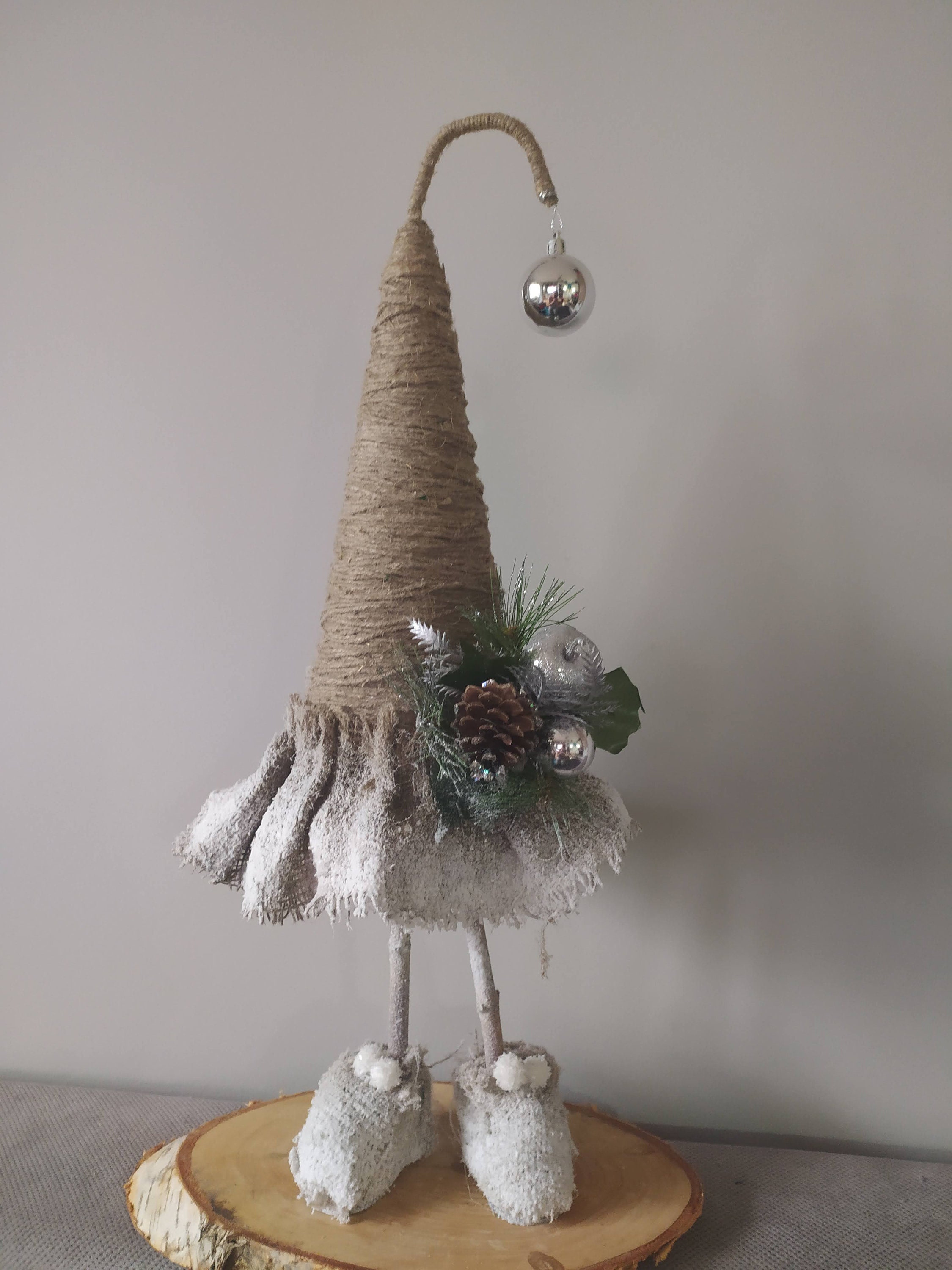 Funny Christmas Tree in Schoes Natural Decoracion Juta Snow - Etsy