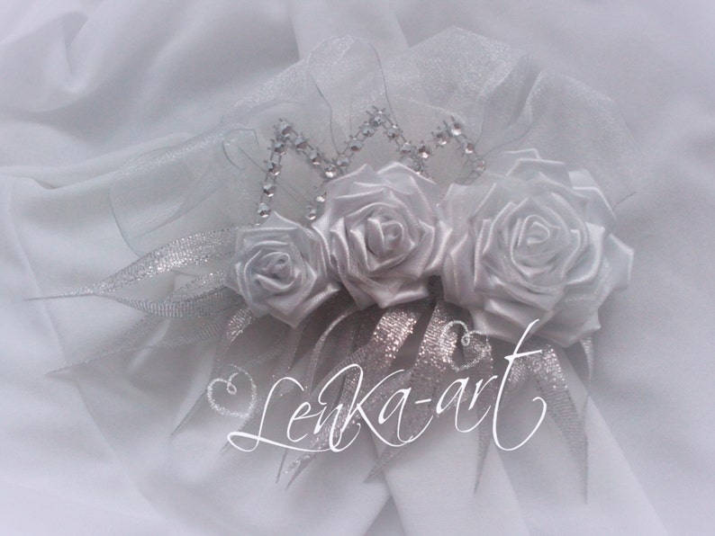 wedding comb kanzashi Fascinators roses flower kanzashi wedding hair headdress