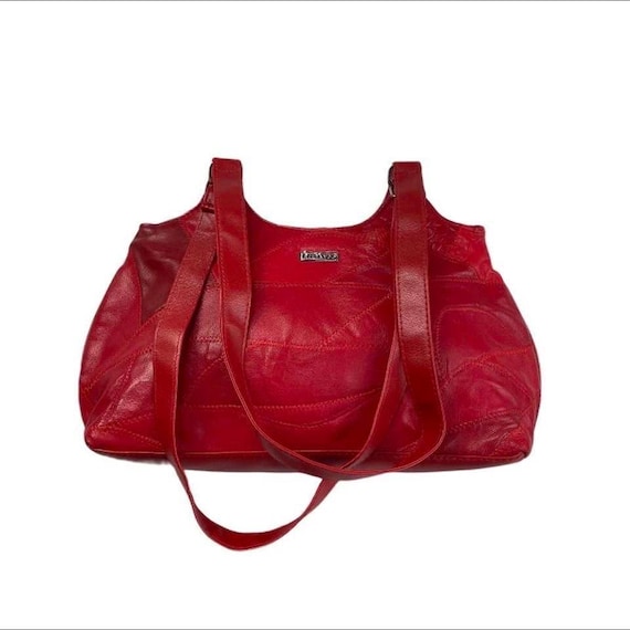 Y2K Red Leather Handbag Stefano Handbag - Etsy