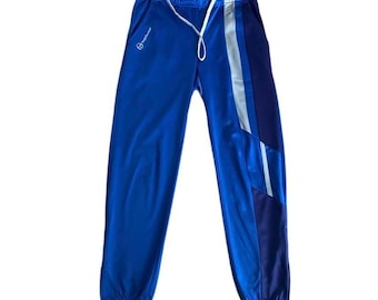 Pantalones deportivos vintage Sergio Tacchini, estilo motero retro, azul XL