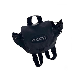 Macys mini backpack black backpack 90s mini Macy’s Backpack 90s Y2K black nylon back pack