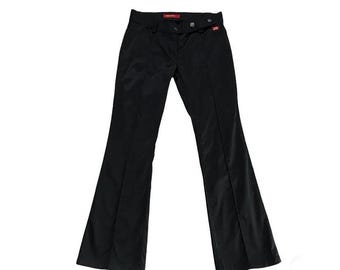 Women's Black Flare Pants Y2k Retro Emo 2000s Streetwear Fashion Trousers  Harajuku Wide Yoga Pants 90s Aesthetic Clothes - AliExpress