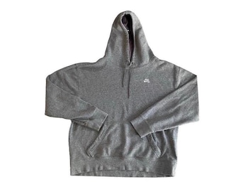 Sudadera con capucha Nike SB vintage de los 90 (gris, talla grande)