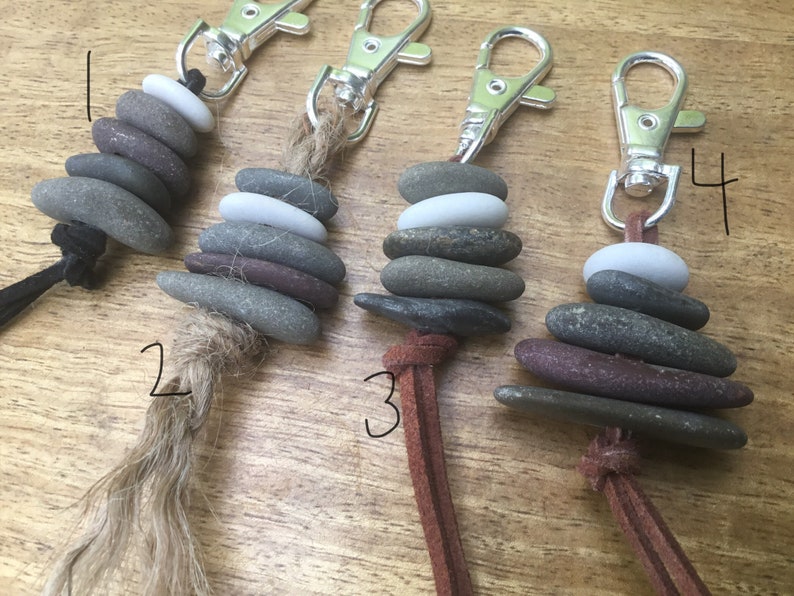 Rock Keyring Zen Purse Charm Buddhist Stone Stack Spiritual Stacked ...