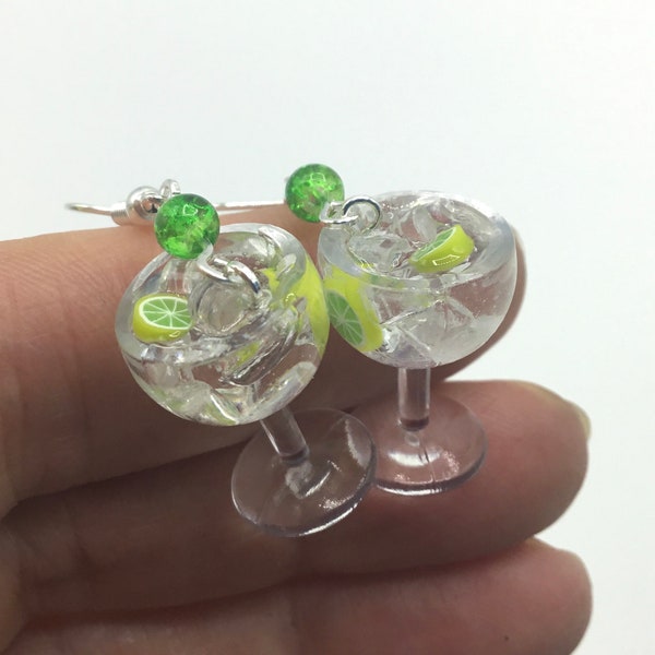 gin and tonic earrings miniature food earrings sterling silver gin lover gift gin drinker gift gift for mum girlfriend gin gift gin drinker