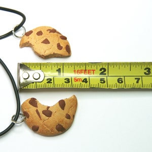 cookie friendship necklace kawaii chocolate chip gift for girl teenager best friends bff two part necklace mini food bag charms girlfriend image 4