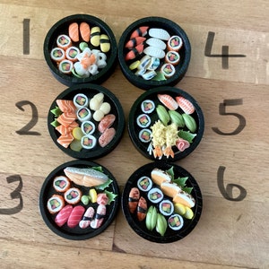 sushi necklace japenese food jewellery asian food necklace bento box necklace mini sushi necklace miniature food necklace tiny sushi charm image 9